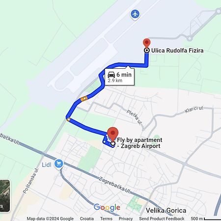 Fly By Suite - Zagreb Airport - 0-24H Self Check In&Out - Parking On Site Velika Gorica Exteriör bild