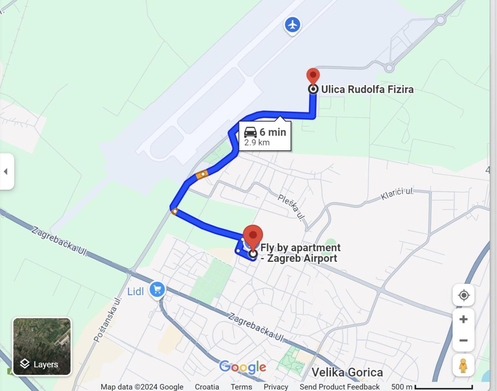Fly By Suite - Zagreb Airport - 0-24H Self Check In&Out - Parking On Site Velika Gorica Exteriör bild