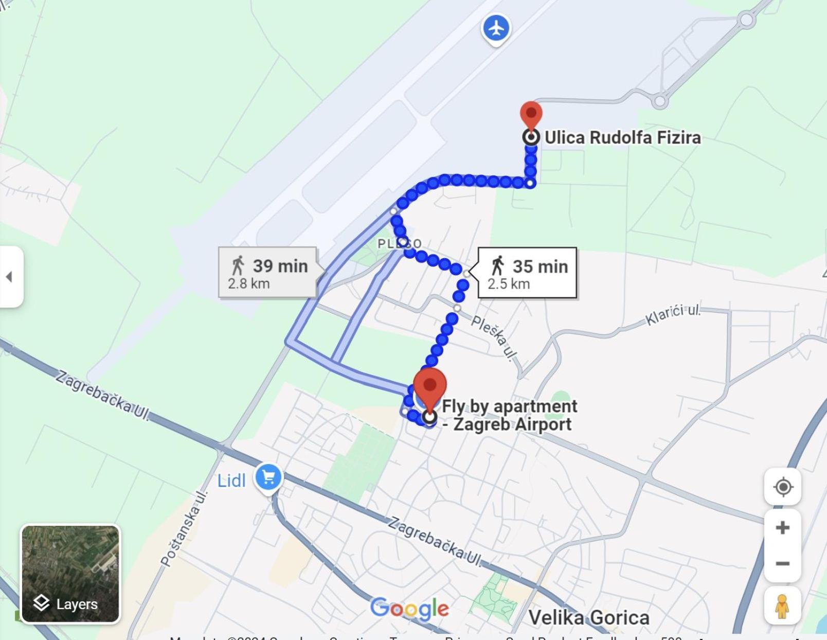 Fly By Suite - Zagreb Airport - 0-24H Self Check In&Out - Parking On Site Velika Gorica Exteriör bild